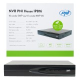 Resigilat : NVR PNI House IP816 cu 16 canale IP 5MP sau 10 canale 8MP 4K