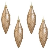 Set Ornamente de Crăciun Sampanie cu Glitter și Pietre, CMCLASS