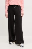 Puma pantaloni de trening femei, culoarea negru, neted, 629754