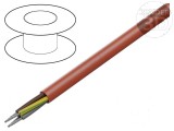 Cablu SiHF-J 3G1mm2 Cu litat silicon roșu 60-180&deg;C