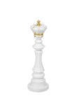Cumpara ieftin Statuie model piesă de șah &bdquo;Rege&rdquo;, Neirini, alb/auriu, 12 x 40 cm