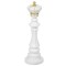Statuie model piesă de șah &bdquo;Rege&rdquo;, Neirini, alb/auriu, 12 x 40 cm