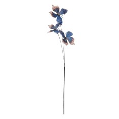 Crenguta decorativa Fluturasi maro albastru HD 10x10x65 cm