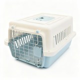 Cumpara ieftin Cusca de transport pentru animale, PP rezistent, usa din otel inoxidabil, 48&times;32&times;29.5 cm, Albastru