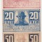ROMANIA ASIGNATA TIMISOARA 10, 20, 50 FILERI 1919 VF, XF, aUNC