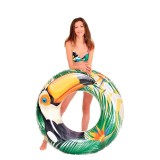 Colac gonflabil cu manere, 115 cm, multicolor, model Tucan sau Flamingo, CMCLASS