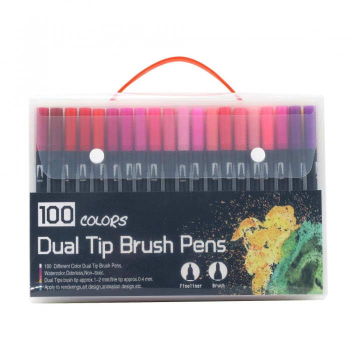 Set 100 Carioci, din Plastic Multicolor