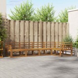 vidaXL Set de canapele de exterior 5 pcs natural Lemn Solid de Acacia 3367572