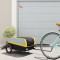 Remorca pentru biciclete, negru si galben, 30 kg, fier GartenMobel Dekor