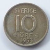 Suedia 10 &ouml;ne 1953 argint