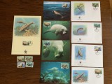 Vanuatu - serie 4 timbre MNH, 4 FDC, 4 maxime, fauna wwf