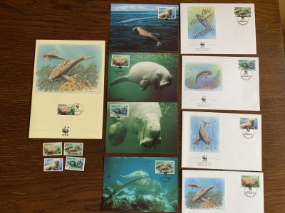 vanuatu - serie 4 timbre MNH, 4 FDC, 4 maxime, fauna wwf foto