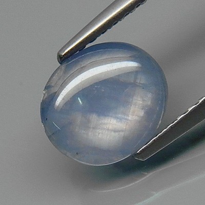 SAFIR NATURAL ALBASTRU-GRI - NETRATAT-1,86 ct. Certificat de Autenticitate ! foto