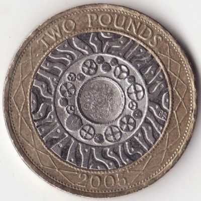 Moneda Regatul Unit - 2 Pounds 2005 - An rar foto