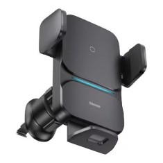 Incarcator cu inductie Qi si suport telefon auto Baseus Wisdom CGZX000001, Negru