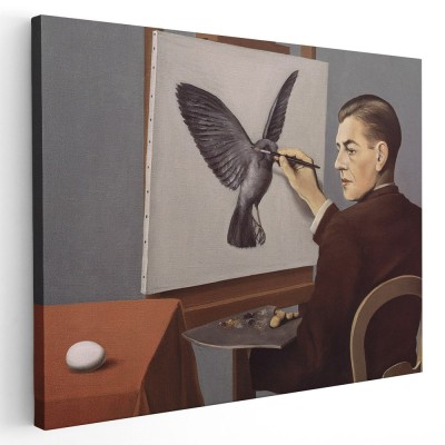 Tablou pictura Clarviziunea de Magritte 2131 Tablou canvas pe panza CU RAMA 60x80 cm foto