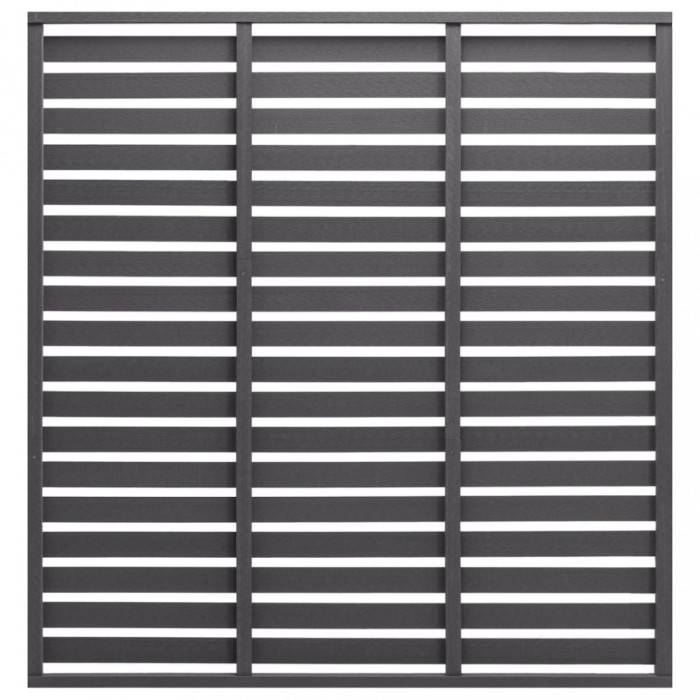 vidaXL Panou de gard, gri, 180x180 cm, WPC