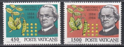 Vatican 1984 - 100 de ani de la moartea lui Gregor Mendel, MNH foto