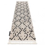 Covor, Traversa Berber TETUAN B751 zigzag cremă - pentru bucătărie, hol și coridor, 60x200 cm