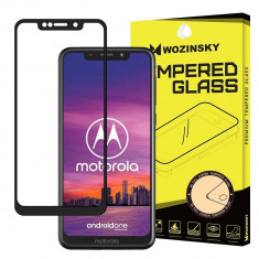 Folie Sticla Super Tough pentru Motorola One, 5D, Full Cover (acopera tot ecranul), Full Glue, Negru foto
