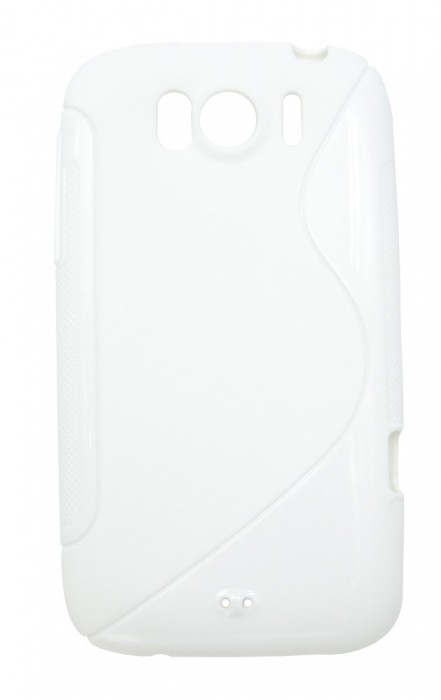 Husa silicon S-case alba pentru HTC Sensation XL