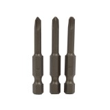 Set 3 biti pentru insurubare, Wolfcraft 1267000, profil Tri-Wing, 50 mm