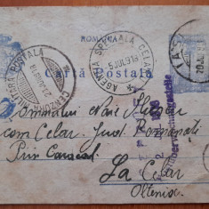 1918-CP75 III-Cenzura Romana,Germana,Ag.spec.CELARU-RARA