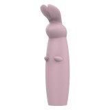 Aparat de masaj DREAMTOYS Nude Hazel Rabbit Massager, &icirc;n formă de iepuraș, 10 funcții de vibrație, roz