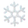 Decorațiune Crăciun, Fulg 3D, Plastic, Alb, 34x34cm, Oem