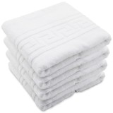 Set 4 prosoape Greek Hotel Supplier, 50x90 cm, bumbac 100% 500 GSM, alb