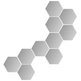 Cumpara ieftin Set 10 Oglinzi Decorative Hexagonale Argintii Acrilice 9x10 cm, Oglinda Perete Sufragerie, Dormitor, Hol