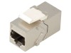 Cuplor RJ45 Cat 6a Argintiu 8p8c Goobay 90866 Soclu Dublu