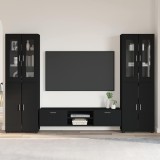 Cumpara ieftin Set comoda TV FLORIN 3 buc. 150 x 39 x 30 cm Negru
