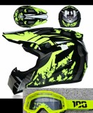 Casca Moto Cross Enduro Downhill Atv Oem Cu Ochelari, Marimi Disponibile S-XXL