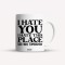 Cana alba personalizata I hate you. I hate this place. See you tomorrow, INOVATIX&reg;. 330ml