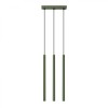 Lampă Suspendată Pastel Verde Măsliniu Oțel 3 Becuri Tub Modern De Interior