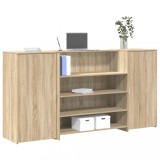 Birou Recepție vidaXL Stejar Sonoma 200x50x103.5cm, Mobilier Birou, Depozitare, Maro