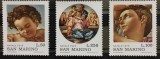 BC205, San Marino 1975, serie arta, picturi, Craciun