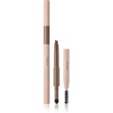 thim Artist Touch Brow Duo creion dermatograf cu două capete pentru spr&acirc;ncene cu pensula culoare 01 Cocoa Brown 0.6 g