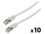 Patch cord F/UTP 6 litat CCA PVC gri 2m 26AWG Fire: 8 10buc. - Cablu de internet gri 2m