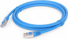 Cablu FTP Gembird Patchcord Cat 6A LSZH 1m Albastru foto