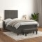vidaXL Pat box spring cu saltea, gri &icirc;nchis, 120x200 cm, catifea 3137954