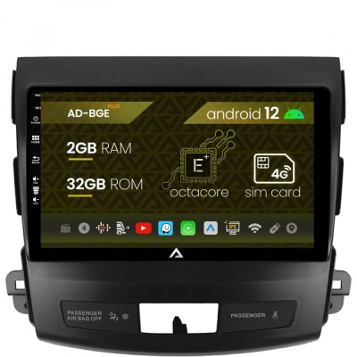Navigatie Mitstubishi Outlander Peugeot 4007 Citroen C-Crosser, Android 12, E-Octacore 2GB RAM + 32GB ROM, 9 Inch - AD-BGE9002+AD-BGRKIT276 foto