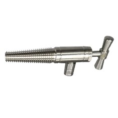 Robinet din inox pentru butoi, cu fluture si reductie conica, 1/2&quot;