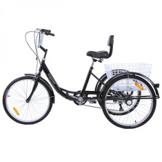 Tricicleta adulti shopper 24 inch 6 viteze simpla sau electrica-noua foto