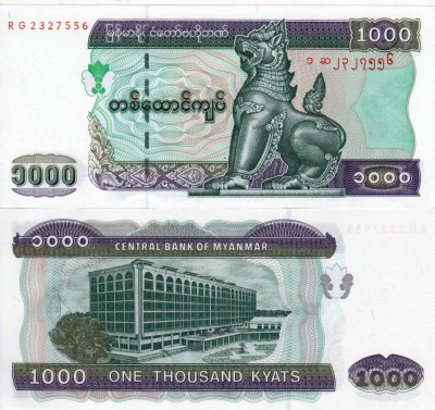 MYANMAR 1.000 kyats ND 2004 UNC!!! foto