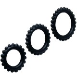 Baile For Him-Titan Set 3PCS Inel Penis Negru 2.8 + 2.4 + 1.9 cm