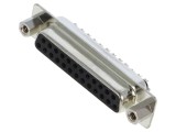 Conector D-Sub 25 pini mamă pe cablu, lipire, negru - ENCITECH