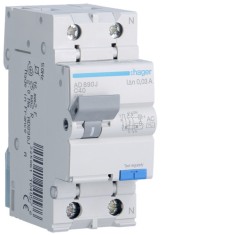 Siguranta diferential 40A 1P+N C 30mA 4.5Ka Hager AD890J