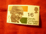 Serie Marea Britanie 1969 - 100 Ani de la nasterea lui Gandhi , 1 valoare, Nestampilat